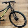 Bicicleta First Aro 29 Smitt Feminina 21v Freio Disco Preto Fosco com Ouro Tam 15,5