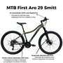 Bicicleta First Aro 29 Smitt Feminina 21v Freio Disco Verde Militar Com Preto Tam 15,5