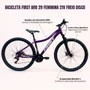 Bicicleta First Aro 29 Smitt Feminina 21v Freio Disco Violeta Com Prata Tam 15,5