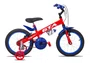 Bicicleta GTA Aro 16 Infantil Red Spider Verm com Azul