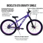 Bicicleta GTA Aro 26 Gravity Freeride Single Lilas com Violeta