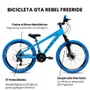 Bicicleta GTA Aro 26 Rebel Freeride 21v Freio Disco Azul