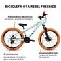 Bicicleta GTA Aro 26 Rebel Freeride 21v Freio Disco Branco com Laranja