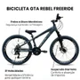 Bicicleta GTA Aro 26 Rebel Freeride 21v Freio Disco Preto