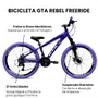 Bicicleta GTA Aro 26 Rebel Freeride 21v Freio Disco Roxo