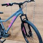 Bicicleta GTA Aro 29 Start Fem 21v Freio Disco Cinza com Rosa Tam 15,5