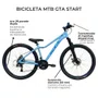 Bicicleta GTA Aro 29 Start Feminina 21v Freio Disco Azul com Roxo Tam 15,5