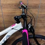 Bicicleta GTA Aro 29 Start Feminina 21v Freio Disco Branco com Cinza e Rosa tam 15,5