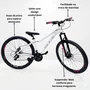 Bicicleta GTA Aro 29 Start Feminina 21v Freio Disco Branco com Cinza e Rosa tam 15,5