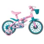Bicicleta Nathor Aro 12 Charm Rosa com Verde