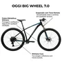 Bicicleta Oggi Aro 29 7.0 Shimano Cues 9v Preto com Azul Tam 15,5