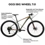 Bicicleta Oggi Aro 29 7.0 Shimano Cues 9v Verde Com Laranja Tam 17