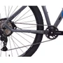 Bicicleta Oggi Aro 29 Hacker HDS 8v Shimano Essa Grafite com Azul e Preto Tam 17