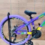 Bicicleta Viking Aro 26 Dirt JTuff25 21V Freio Disco Roxo com Amarelo