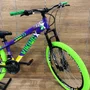 Bicicleta Viking Aro 26 Dirt JTuff25 21V Freio Disco Roxo com Amarelo e Verde