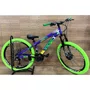 Bicicleta Viking Aro 26 Dirt JTuff25 21V Freio Disco Roxo com Amarelo e Verde