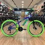 Bicicleta Viking Aro 26 Dirt JTuff25 21V Freio Disco Roxo com Amarelo e Verde