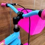 Bicicleta Wendy Aro 16 Feminina com Cesta Azul Bebê com Rosa