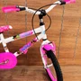 Bicicleta Wendy Aro 16 Feminina com Cesta Branco com Rosa