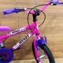 Bicicleta Wendy Aro 16 Feminina com Cesta Pink com Violeta