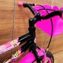 Bicicleta Wendy Aro 16 Feminina com Cesta Preto com Rosa