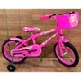 Bicicleta Wendy Aro 16 Feminina com Cesta Rosa Chiclete com Rosa