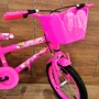 Bicicleta Wendy Aro 16 Feminina com Cesta Rosa Chiclete com Rosa