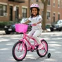 Bicicleta Wendy Aro 16 Feminina com Cesta Rosa Chiclete com Rosa