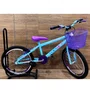 Bicicleta Wendy Aro 20 Feminina Com Cesta Azul Bebe com Violeta