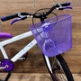 Bicicleta Wendy Aro 20 Feminina Com Cesta Branco com Violeta