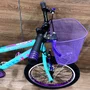 Bicicleta Wendy Aro 20 Feminina Com Cesta Verde Aniz com Violeta