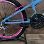 Bicicleta Wendy Aro 24 18M Feminina Com Cesta Azul Bebe com Rosa