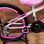 Bicicleta Wendy Aro 24 18M Feminina Com Cesta Branco com Rosa