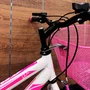 Bicicleta Wendy Aro 24 18M Feminina Com Cesta Branco com Rosa