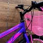 Bicicleta Wendy Aro 24 18M Feminina Com Cesta Lilás com Rosa
