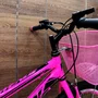 Bicicleta Wendy Aro 24 18M Feminina Com Cesta Rosa Chiclete com Rosa