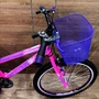 Bicicleta Wendy Aro 24 18M Feminina Com Cesta Rosa Chiclete com Violeta