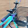 Bicicleta Wendy Aro 24 18M Feminina Com Cesta Verde Aniz com Violeta