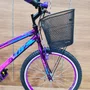 Bicicleta Wendy Aro 24 18M Feminina Com Cesta Violeta
