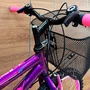 Bicicleta Wendy Aro 24 18M Feminina com Cesta Violeta com Rosa
