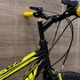 Bicicleta Wendy Aro 24 18M Rebaixado Preto com Amarelo