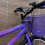 Bicicleta Wendy Aro 26 18 Marchas Rebaixado Com Cesta Lilas com Violeta