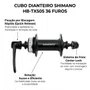 Cubo Dianteiro Shimano Tx505 Disco 36f