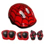 Kit Proteção Infantil Capacete Joelheira Cotoveleira Vermelho