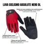 Luva Ciclismo Absolute Nero DL Vermelho Tam GG