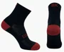 Meia Ciclismo Fabrica De Meias FMCL011 Bk Preto Com Vermelho Tam 34/39