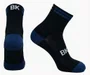 Meia Ciclismo Fabrica De Meias FMCL013 Bk Preto Com Azul Tam 34/39