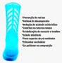 Meia Ciclismo Fabrica De Meias FMCL055 Refletiva Azul Bebe TAM 34/39