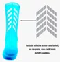 Meia Ciclismo Fabrica De Meias FMCL055 Refletiva Azul Bebe TAM 34/39