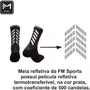 Meia Ciclismo Fábrica de Meias FMCL42 Refletiva Preto tam 34/39